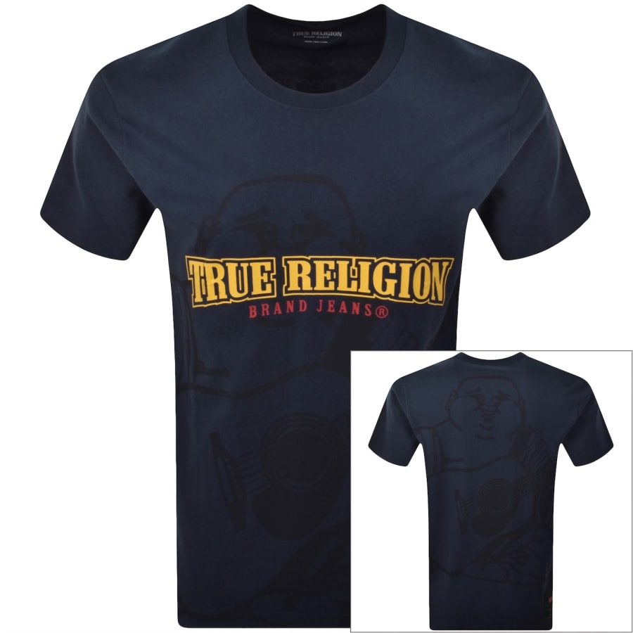 Image number 1 for True Religion Shadow Logo T Shirt Blue
