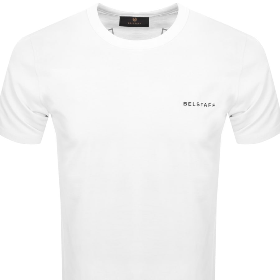 Image number 3 for Belstaff Relaxed Fit Border T Shirt White