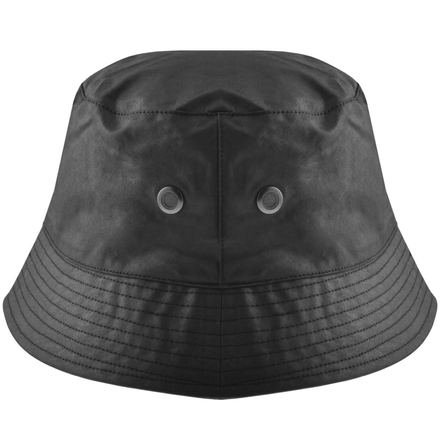 Image number 2 for Belstaff Waxed Cotton Bucket Hat Black