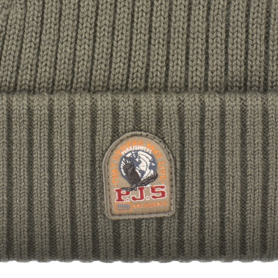 Image number 3 for Parajumpers Ribbed Beanie Hat Grey
