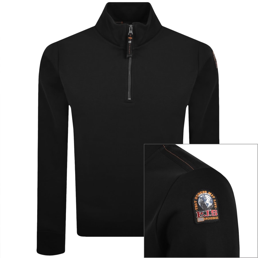 Image number 1 for Parajumpers Broad Peak Zip Sweatshirt Black
