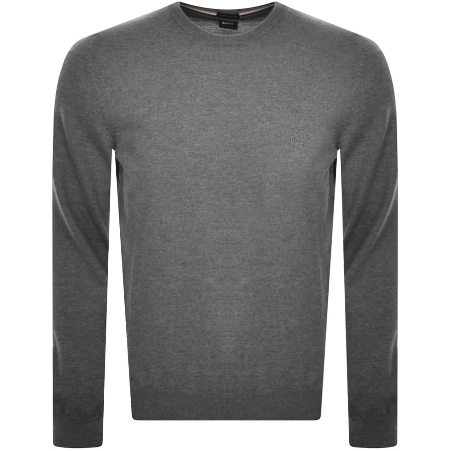 Image number 1 for BOSS Botto L Knit Jumper Grey