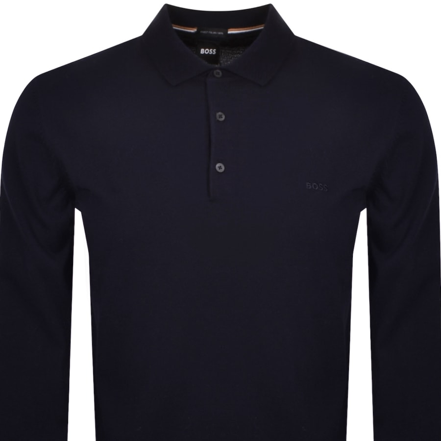 Image number 2 for BOSS Bono Knit Jumper Navy