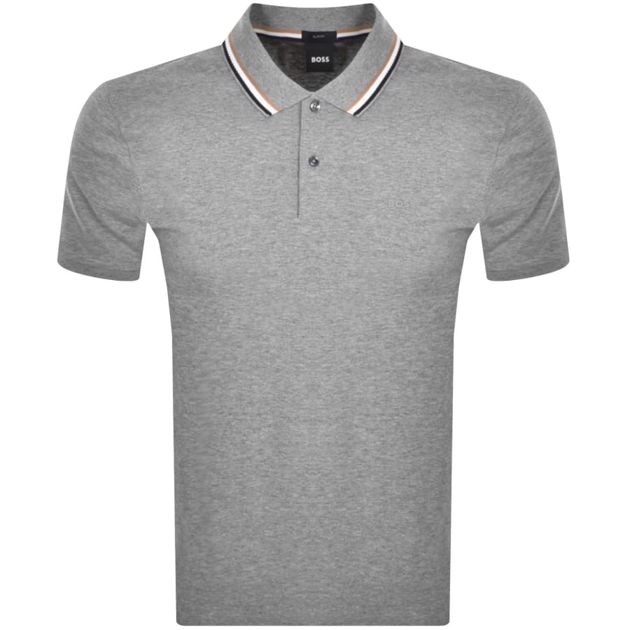 Image number 1 for BOSS Penrose 38 Polo T Shirt Grey