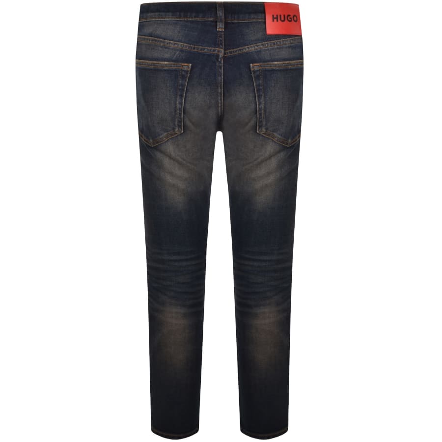 Image number 3 for HUGO 734 Extra Slim Jeans Mid Wash Blue