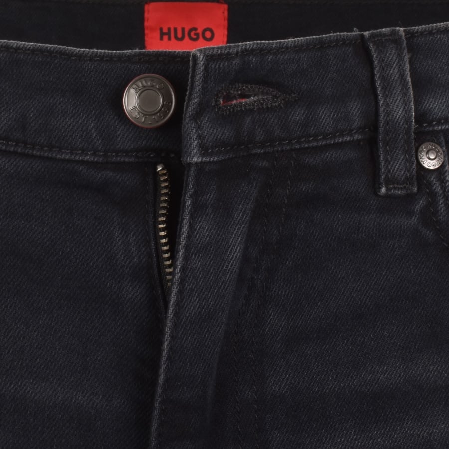 Image number 5 for HUGO 734 Extra Slim Jeans Dark Wash Blue