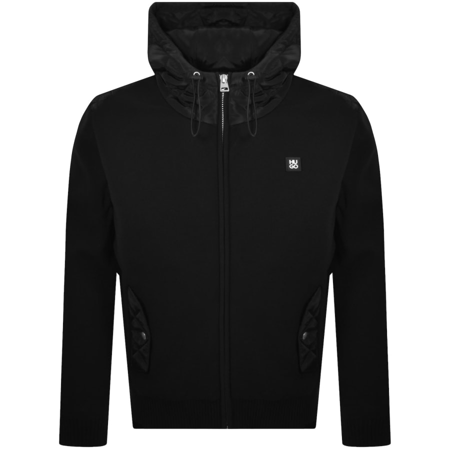 Image number 1 for HUGO Sylon Full Zip Knit Jacket Black