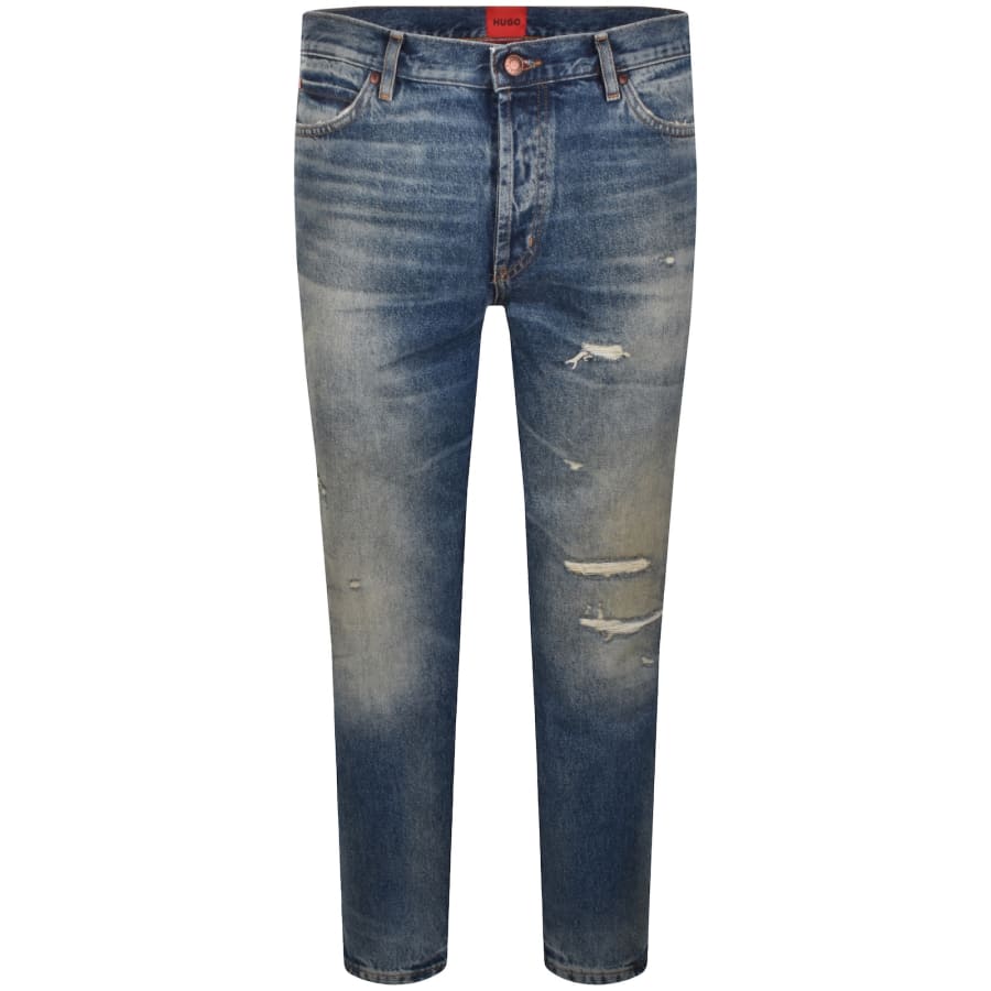 Image number 2 for HUGO 634 Tapered Fit Jeans Medium Blue