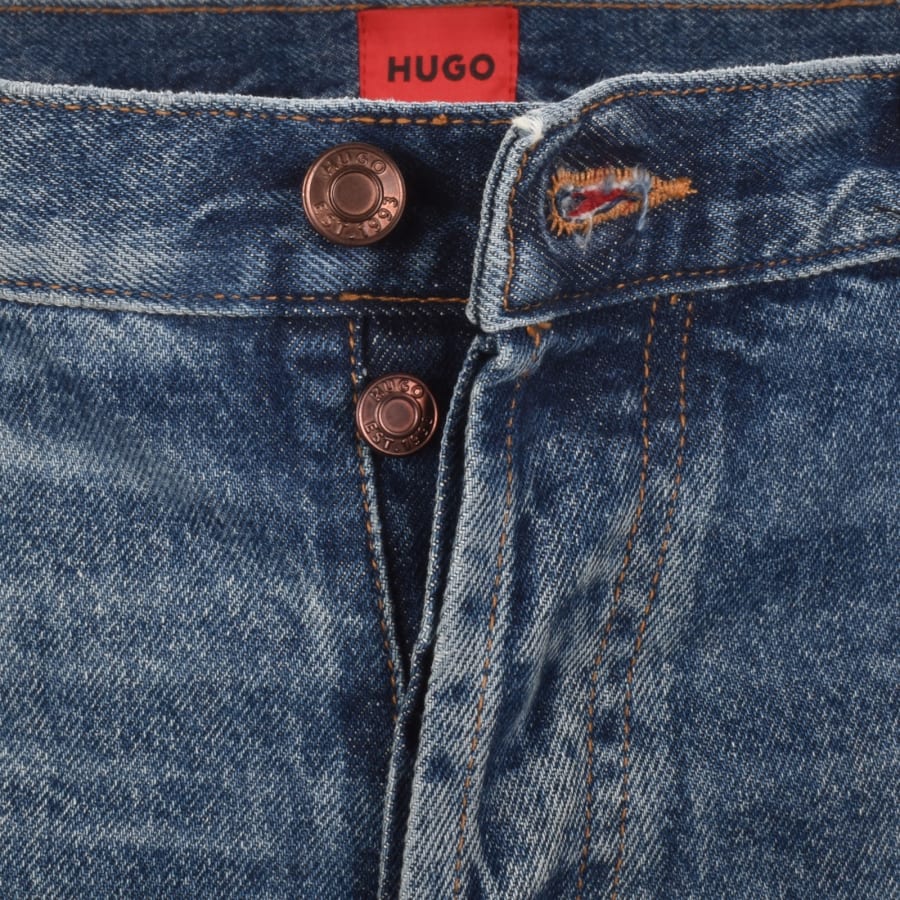 Image number 5 for HUGO 634 Tapered Fit Jeans Medium Blue