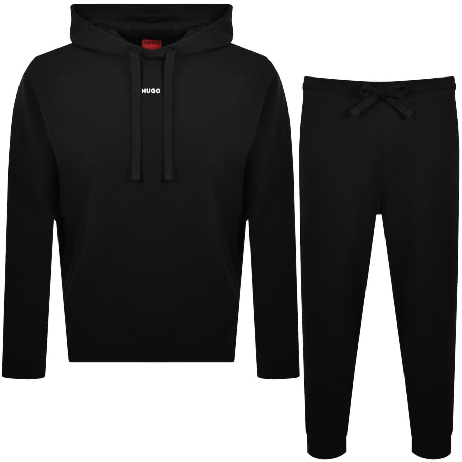 Image number 1 for HUGO Logo DapoDayote Tracksuit Black