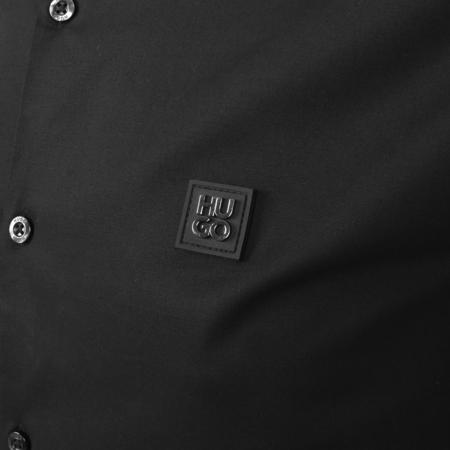 Image number 3 for HUGO Long Sleeved Ermo Shirt Black