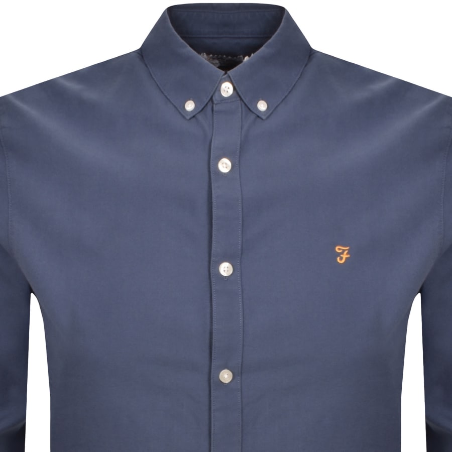 Image number 2 for Farah Brewer Long Sleeve Shirt Blue