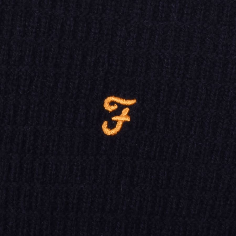 Image number 3 for Farah Allerton Knit Jumper Navy