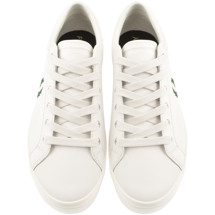 Image number 3 for Fred Perry Baseline Leather Trainers White