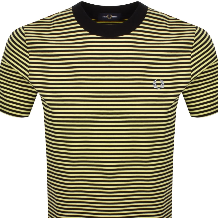 Image number 2 for Fred Perry Fine Stripe T Shirt Black