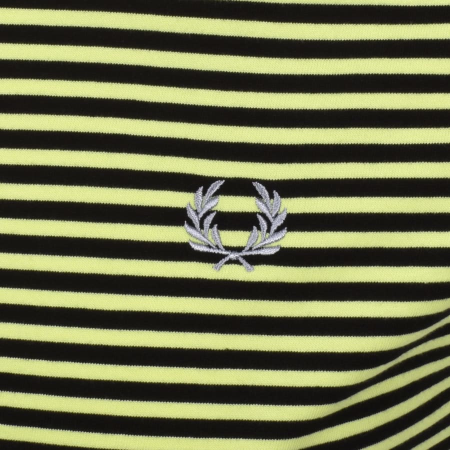 Image number 3 for Fred Perry Fine Stripe T Shirt Black