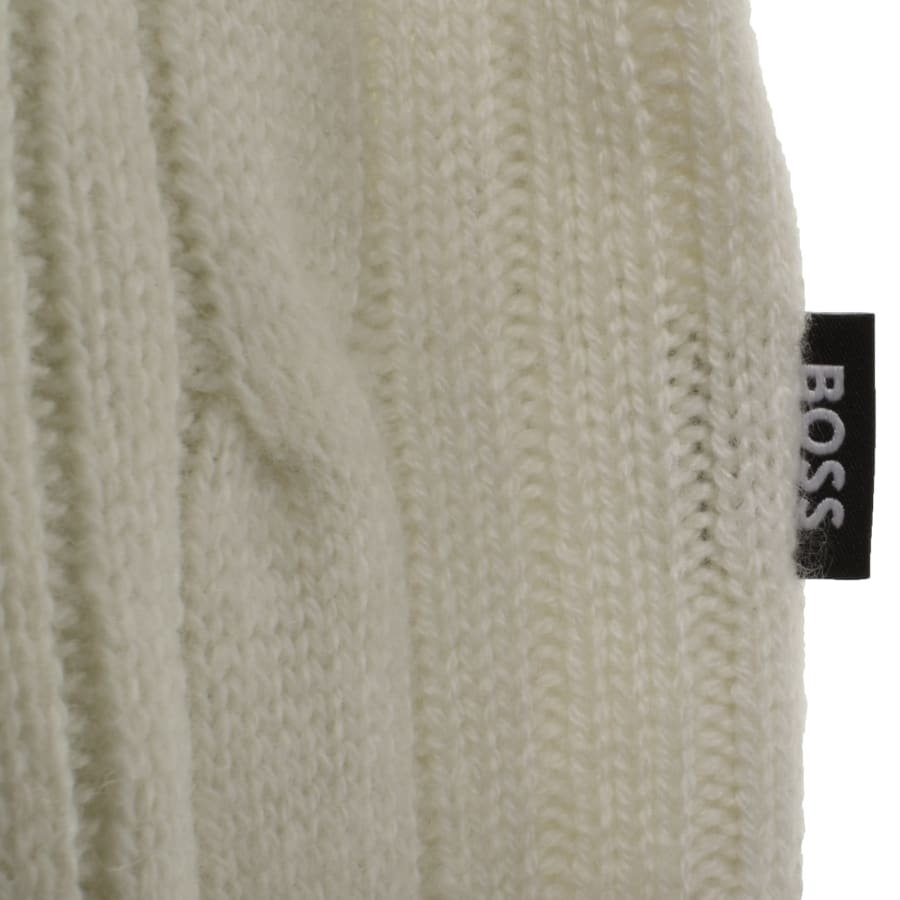 Image number 3 for BOSS Hetico Knit Jumper Cream