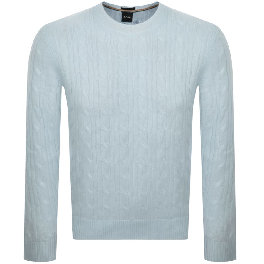 Image number 1 for BOSS Hetico Knit Jumper Blue