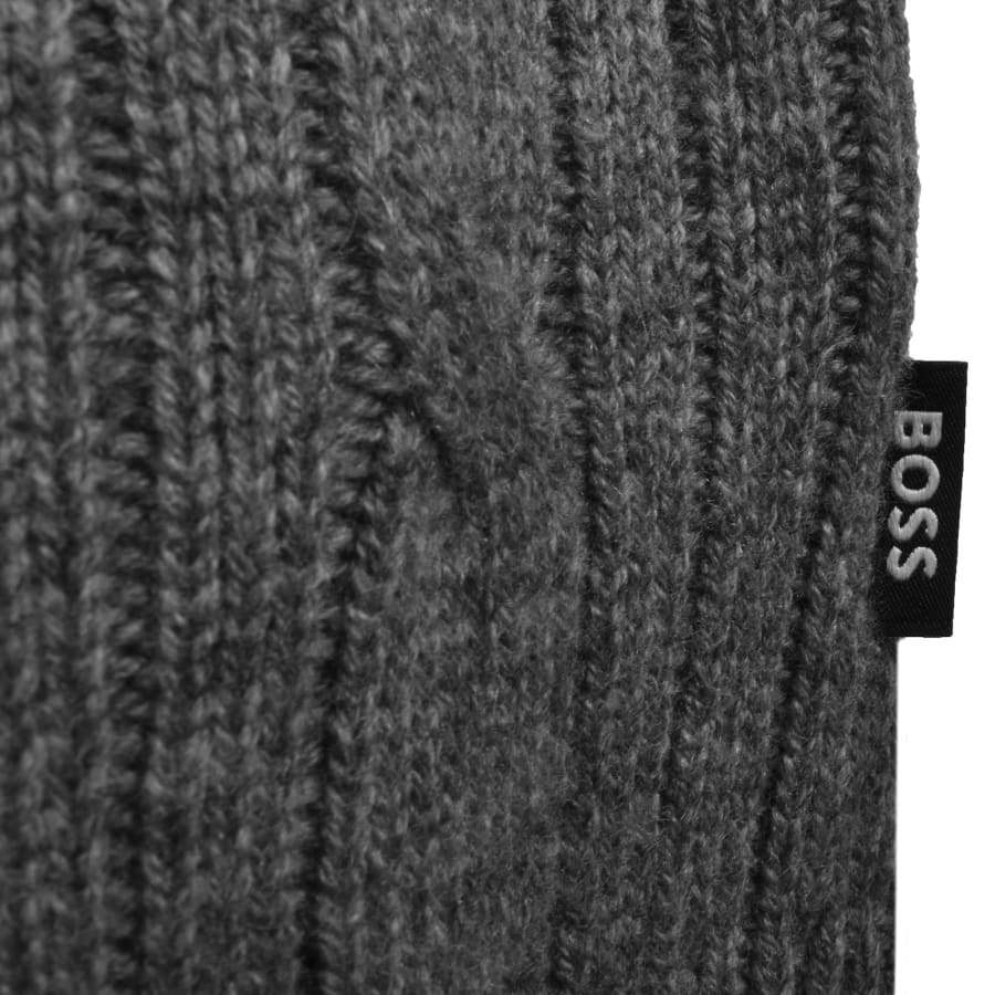 Image number 3 for BOSS Hetico Knit Jumper Grey