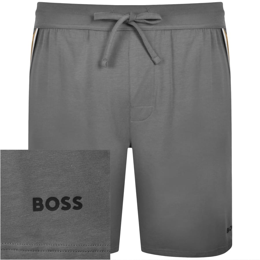 Image number 1 for BOSS Unique Jersey Shorts Grey