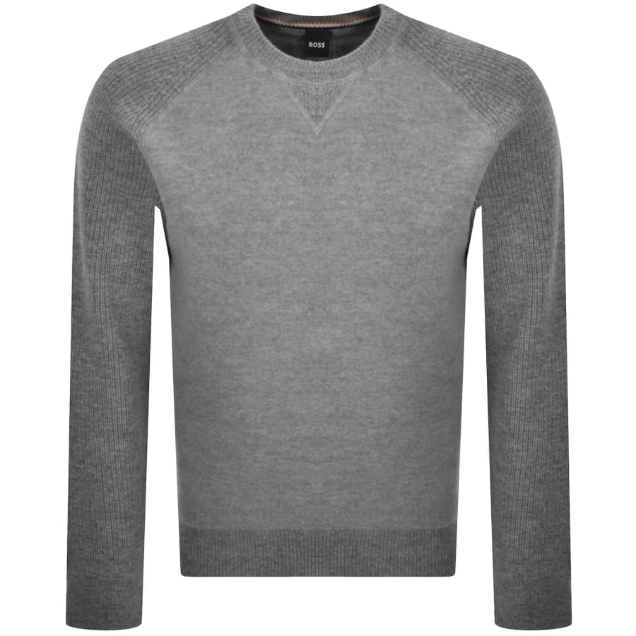 Image number 1 for BOSS Hero Knit Jumper Grey