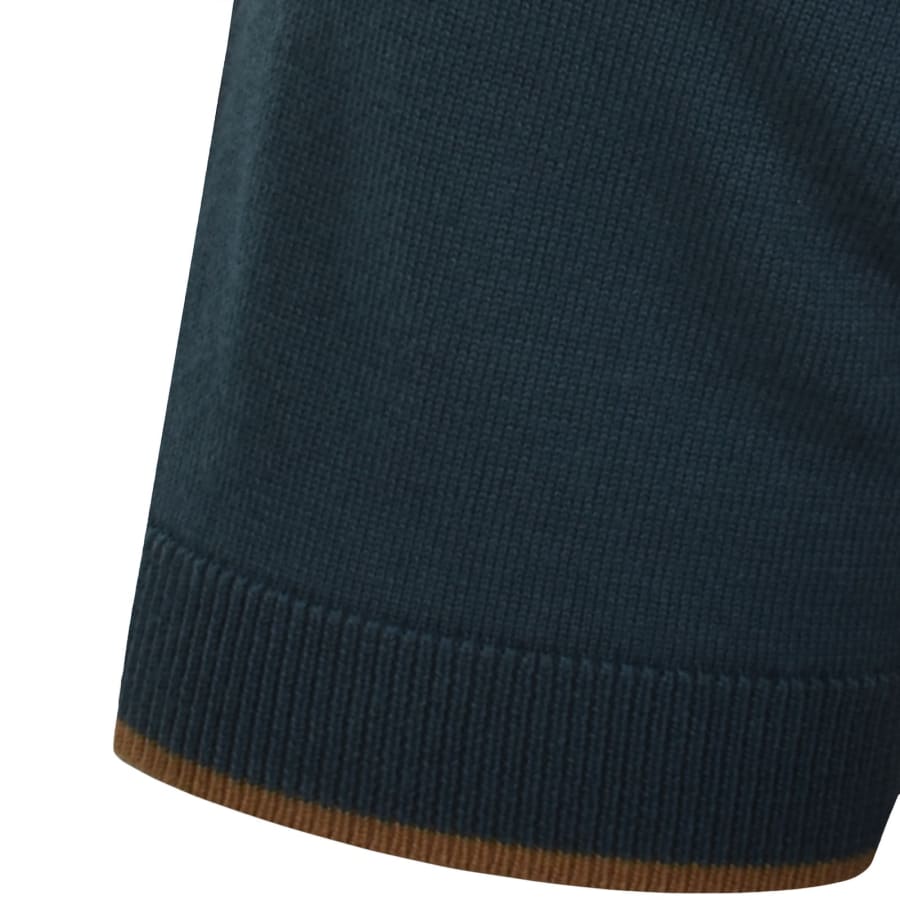 Image number 5 for Fred Perry Knit Polo T Shirt Dark Petrol Blue