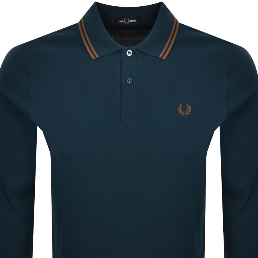 Image number 2 for Fred Perry Twin Tipped Polo T Shirt Blue