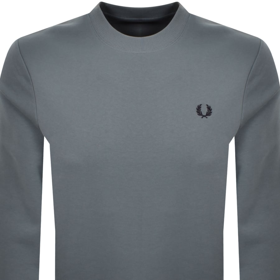 Image number 2 for Fred Perry Crew Neck Sweatshirt Blue