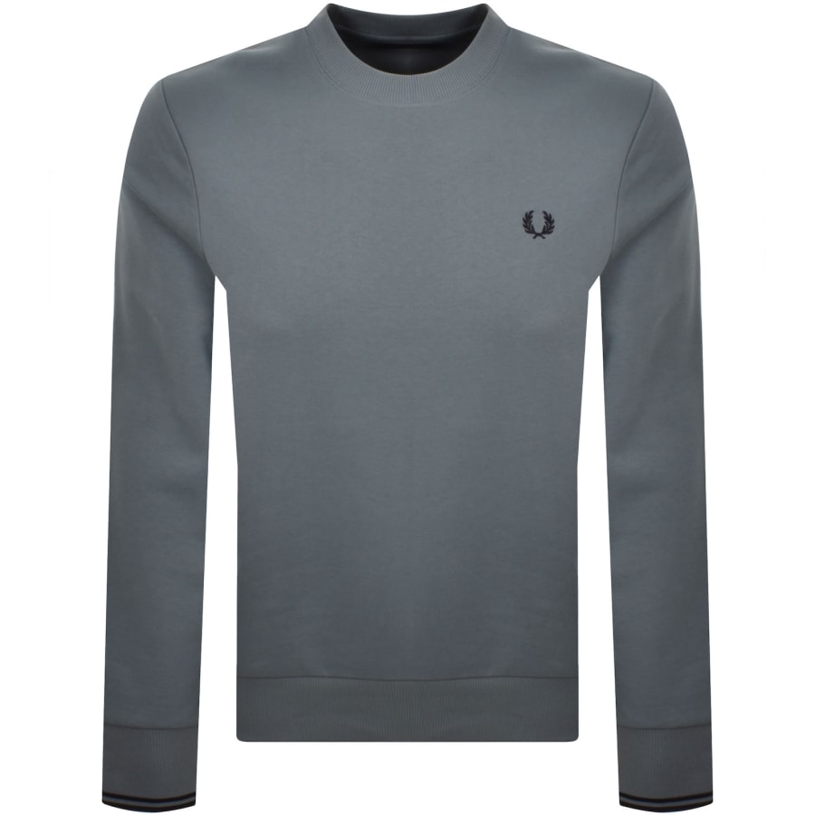 Image number 1 for Fred Perry Crew Neck Sweatshirt Blue