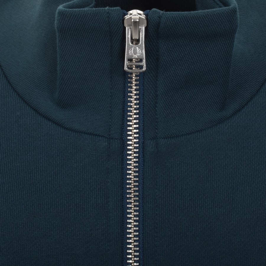 Image number 4 for Fred Perry Half Zip Sweatshirt Blue