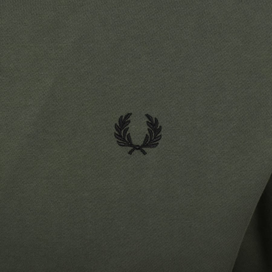 Image number 3 for Fred Perry Half Zip Sweatshirt Green