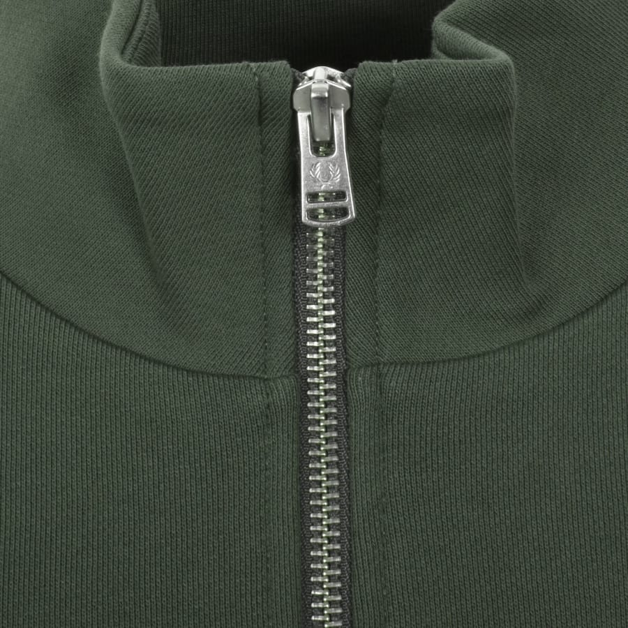 Image number 4 for Fred Perry Half Zip Sweatshirt Green