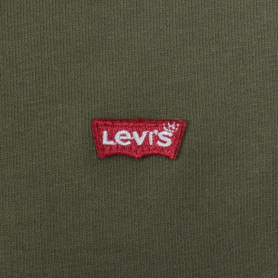Image number 3 for Levis Original Quarter Zip Sweatshirt Green