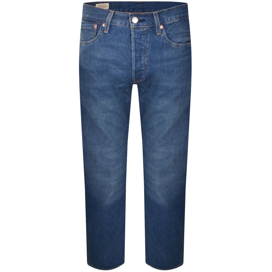 Image number 2 for Levis 501 Original Fit Mid Wash Jeans Blue