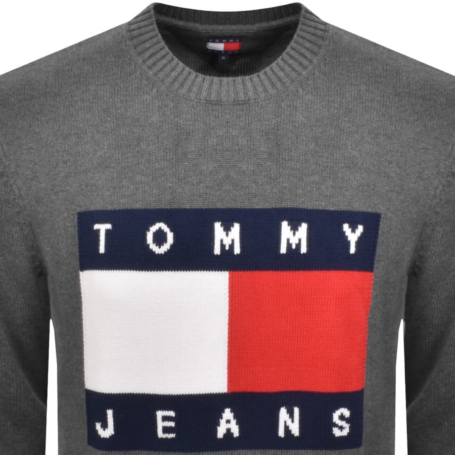 Image number 2 for Tommy Jeans Knit Jumper Black Heather