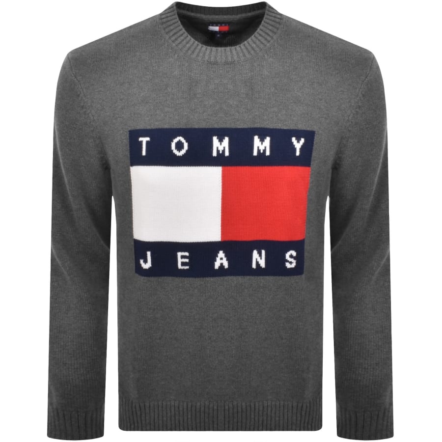 Image number 1 for Tommy Jeans Knit Jumper Black Heather