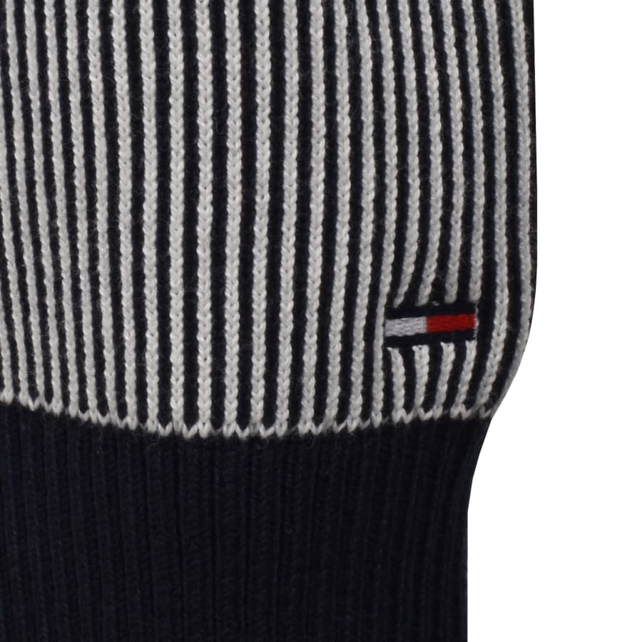 Image number 4 for Tommy Jeans Knit Stripe Jumper Navy