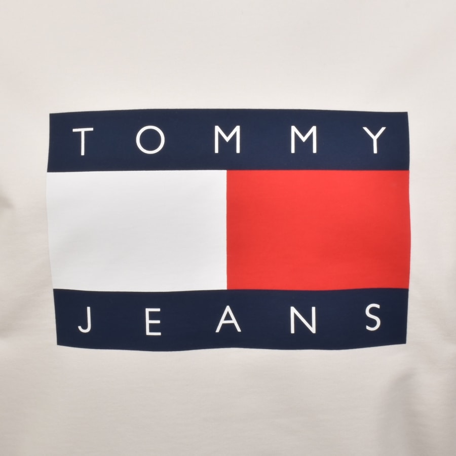 Image number 3 for Tommy Jeans Big Flag Logo Sweatshirt White