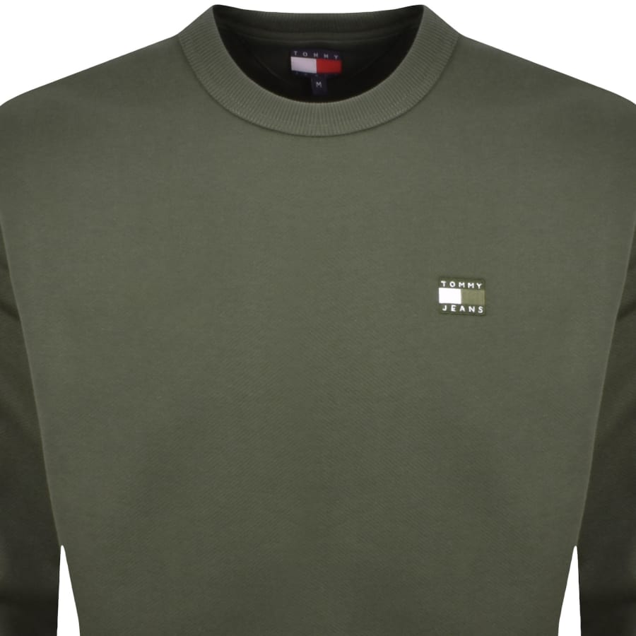 Image number 2 for Tommy Jeans Logo Sweatshirt Green