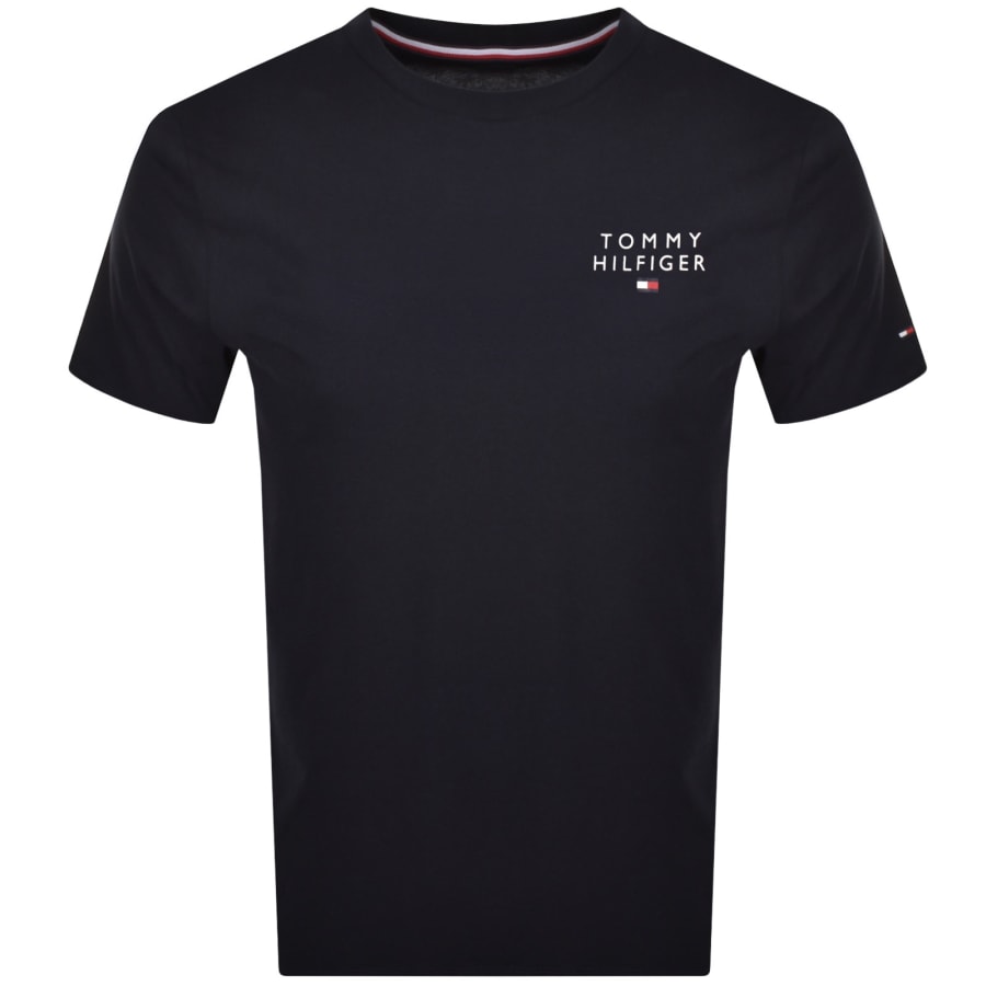 Image number 1 for Tommy Hilfiger Logo T Shirt Navy
