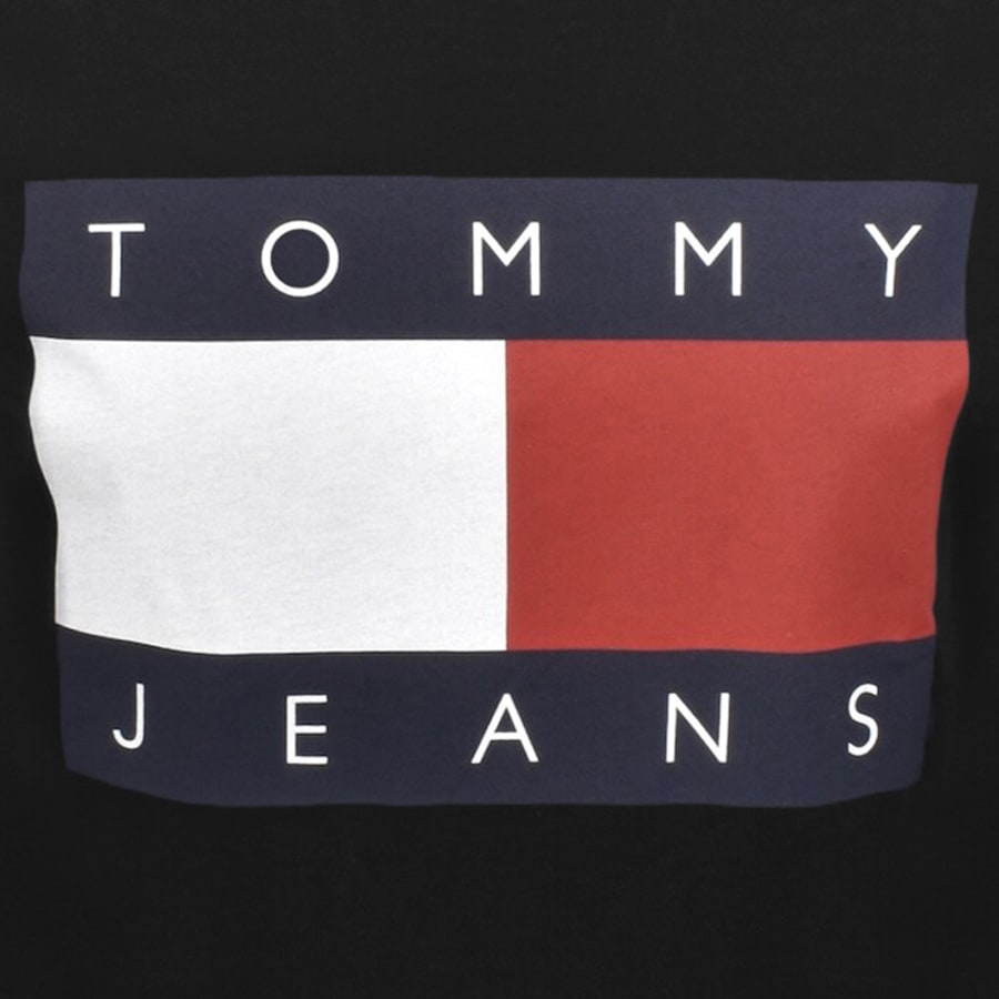 Image number 3 for Tommy Jeans Flag T Shirt Black