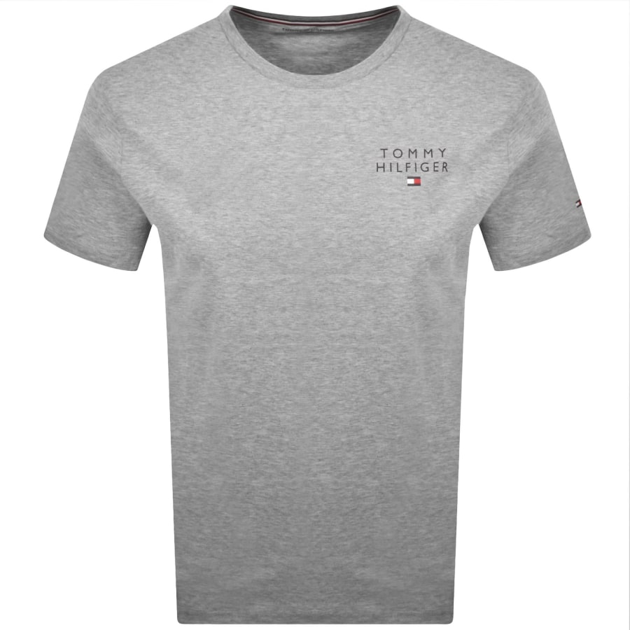 Image number 1 for Tommy Hilfiger Logo T Shirt Grey