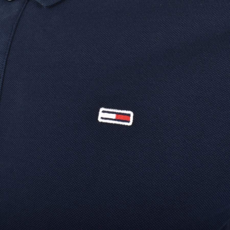 Image number 3 for Tommy Jeans Slim Fit Polo T Shirt Navy