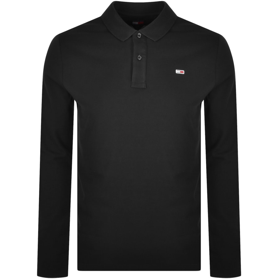 Image number 1 for Tommy Jeans Slim Fit Polo T Shirt Black