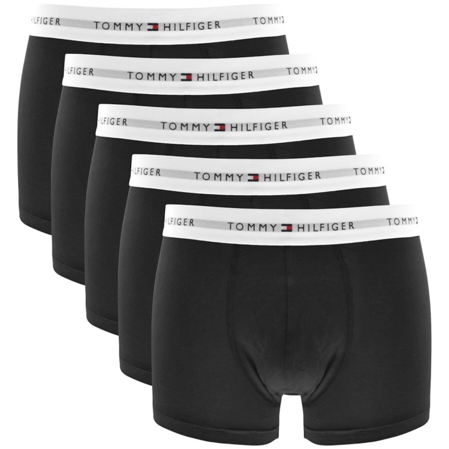 Image number 1 for Tommy Hilfiger 5 Pack Trunks Black
