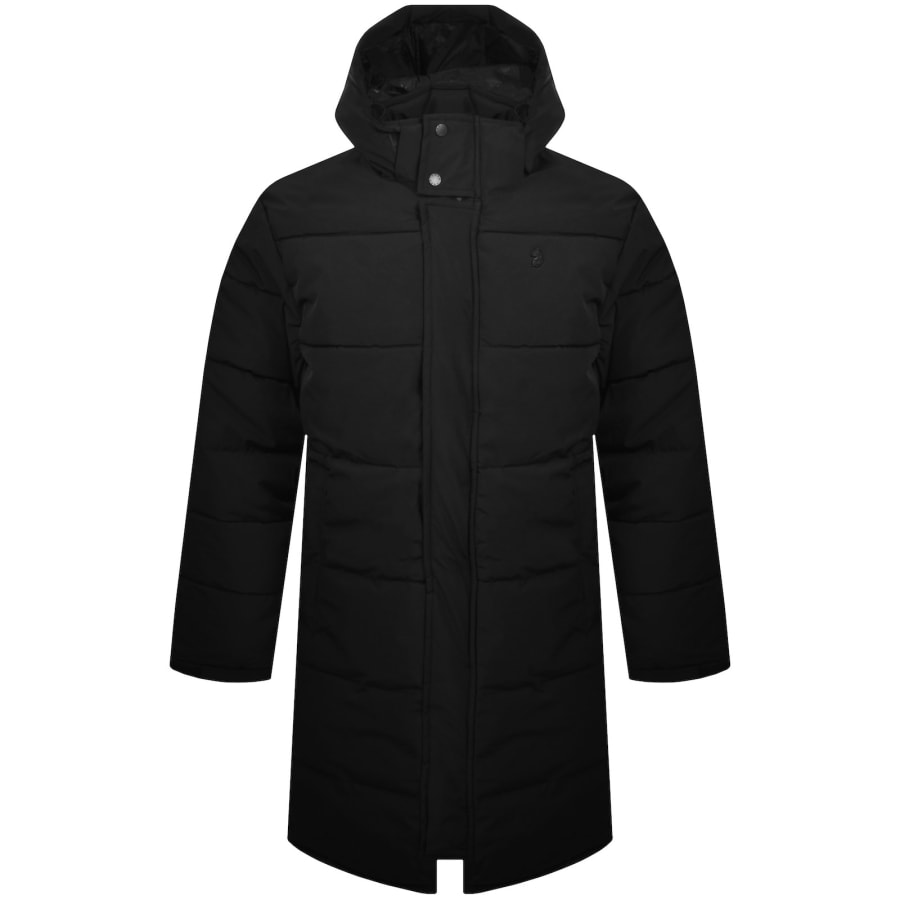 Image number 1 for Luke 1977 Long Auckland Quilted Jacket Black