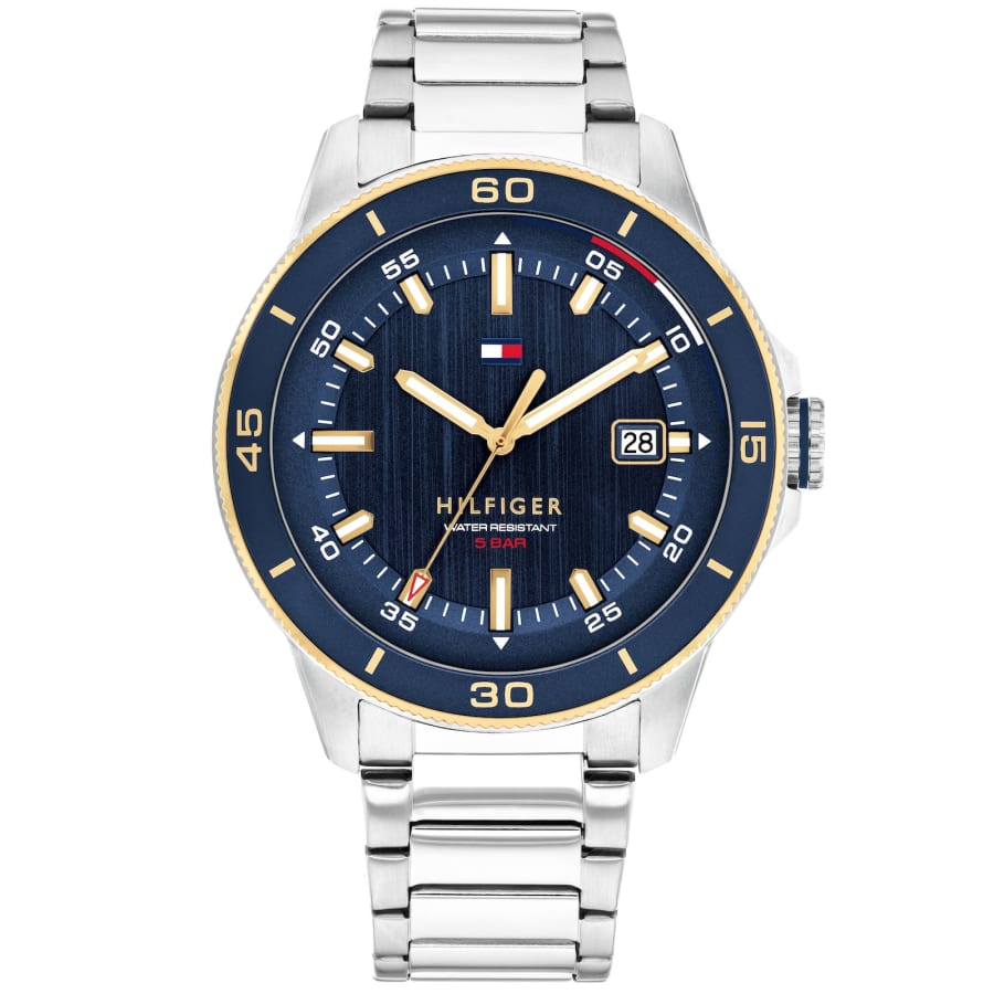 Image number 1 for Tommy Hilfiger Remy Blue Dial Watch Silver