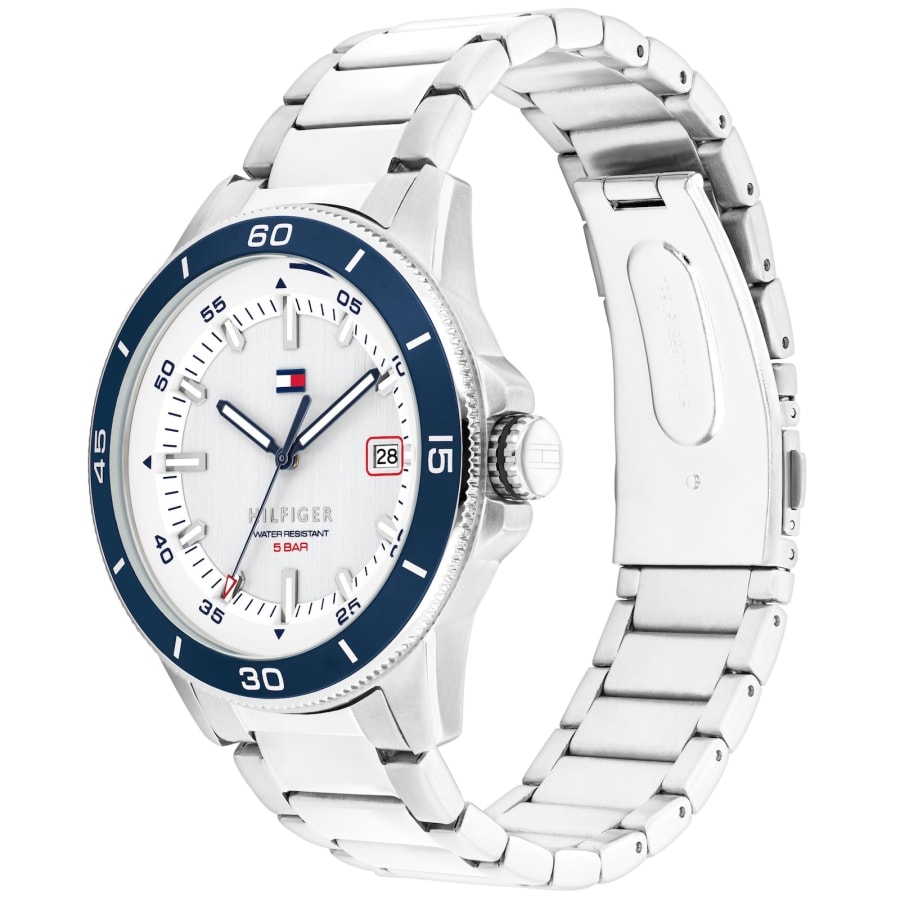 Image number 2 for Tommy Hilfiger Remy White Dial Watch Silver