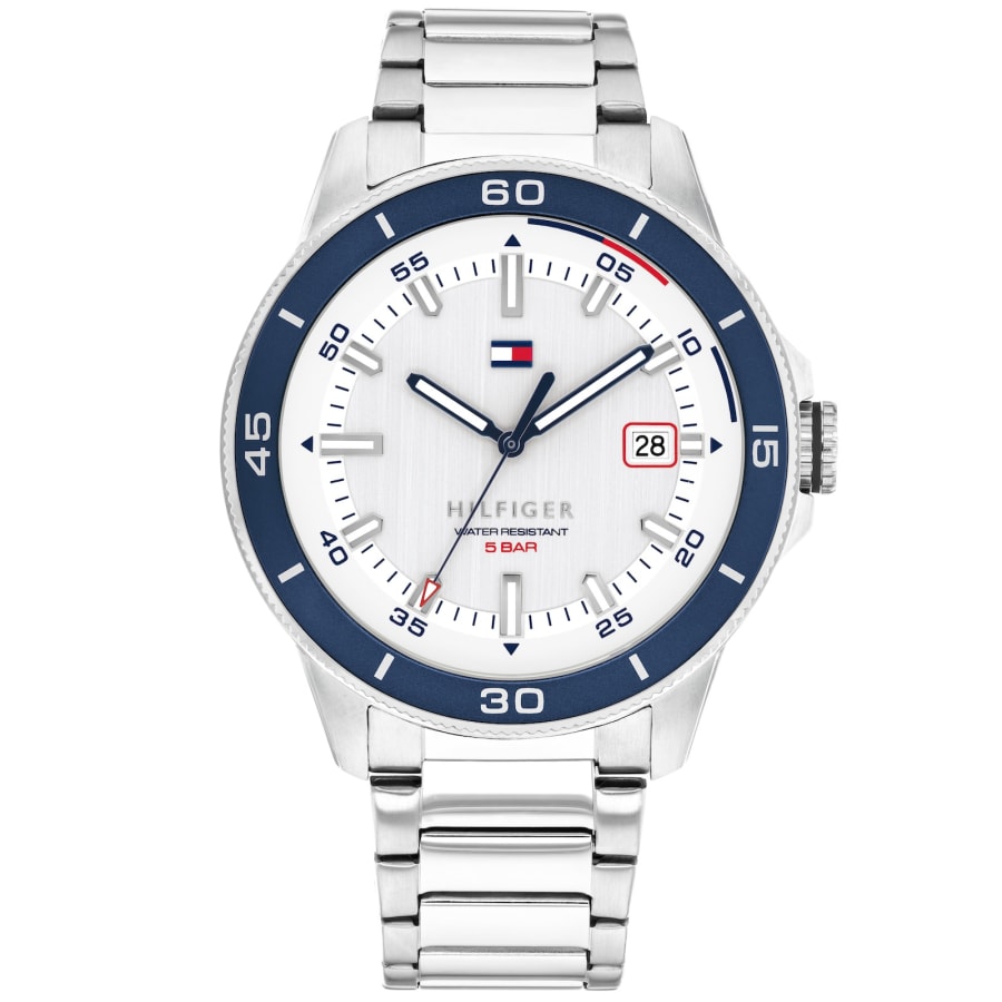 Image number 1 for Tommy Hilfiger Remy White Dial Watch Silver