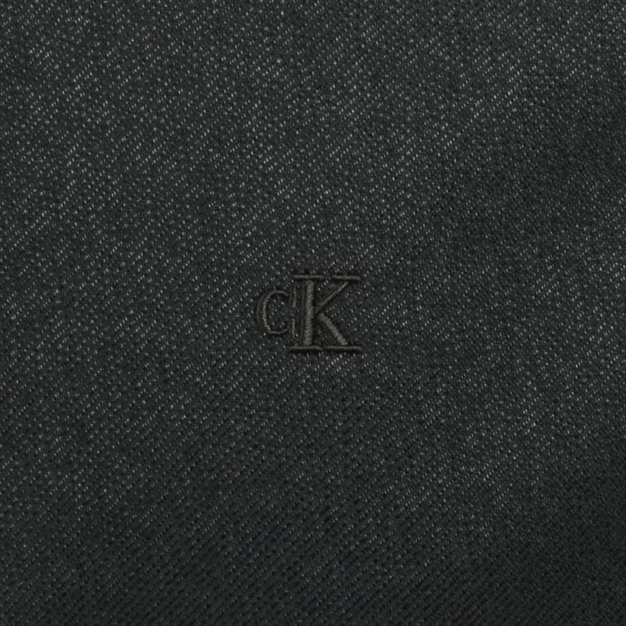 Image number 3 for Calvin Klein Easy Fit Flannel Shirt Black